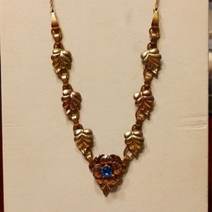 Gold Filled (1/20 12KT GF Sterling) Blue Stone Necklace